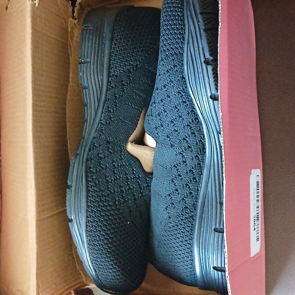Skechers Black Flats with Breathable Knit Upper - Picture 5 of 5